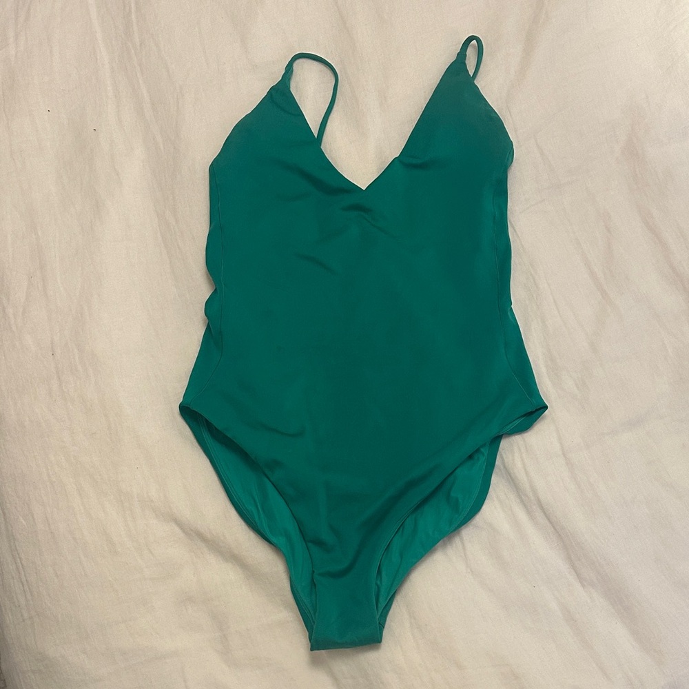 Teal One-Piece Swimsuit in Varsity (Green) - size tall large